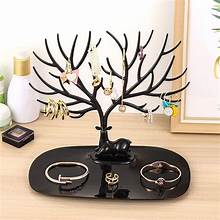 Little Deer Earrings Necklace Ring Pendant Bracelet Jewelry Display Stand Tray Tree Storage Racks Organizer Holder - Available Colors Black 🖤 And White 🤍