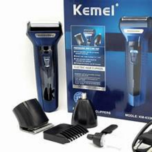 KEMEI KM-6332 3-in-1 Rechargeable Electric Shaver & Trimmer Set