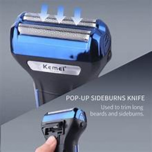 KEMEI KM-6332 3-in-1 Rechargeable Electric Shaver & Trimmer Set