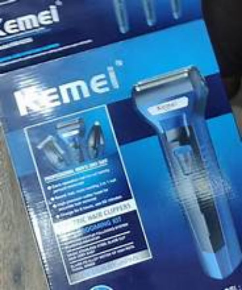 KEMEI KM-6332 3-in-1 Rechargeable Electric Shaver & Trimmer Set