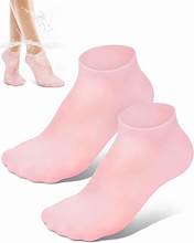 Silicone Moisturising Socks for Dry & Cracked Heels – Reusable Hydrating Foot Spa Socks