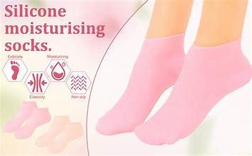 Silicone Moisturising Socks for Dry & Cracked Heels – Reusable Hydrating Foot Spa Socks