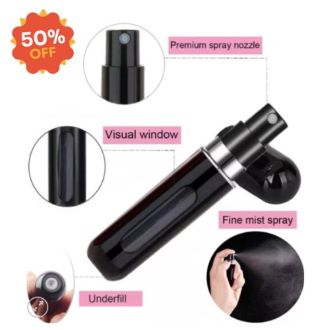 Travel Perfume Bottle Refillable Portable Mini Atomizer Spray Refill Bottle Women Pocket Dispenser Cologne Sprayer 5Ml Plastic Body