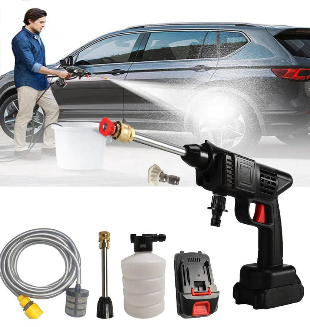 Rechargeable Pressure Washer Gun with Complete Accessories | High-Pressure Cleaning Spray Machine – Single Battery