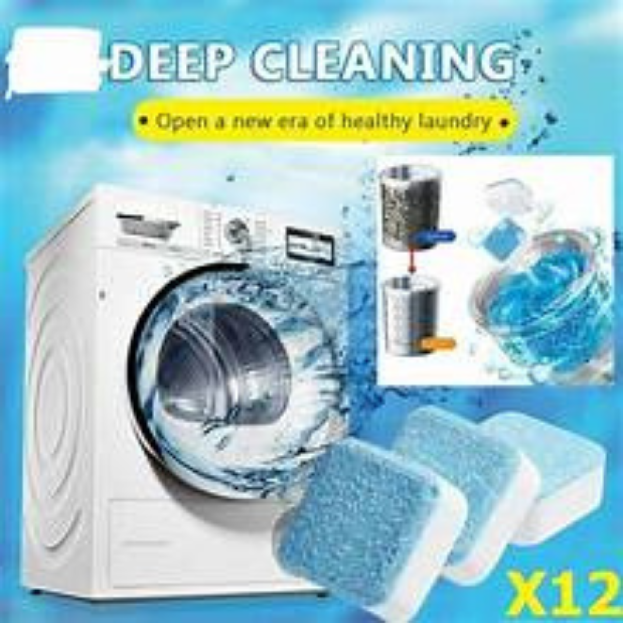 12pcs Washing Machine Tablet