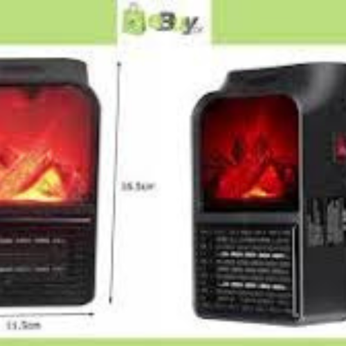 Flame Fireplace Portable Electric Heater with Remote Control | Plug In Simulation Flame Heater