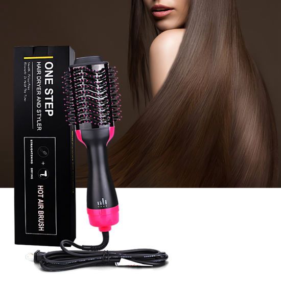 One-Step Hair Dryer & Straightener | 3-in-1 Multifunction Styling Brush  –  Hot Air Brush Styler & Volumizer