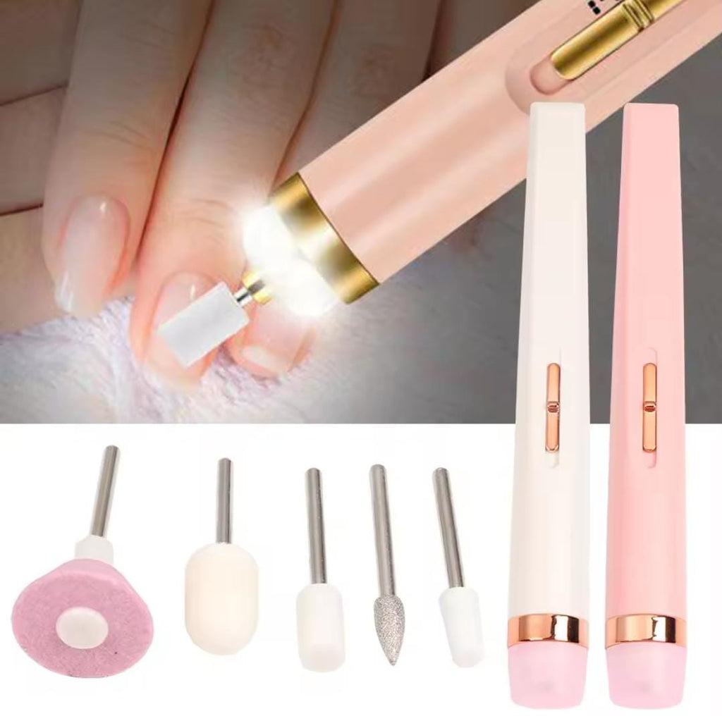 Electric Nail Drill Sander Machine Manicure Pen Gel Polish Remove Pedicure Tools USB With LED Light Nail Art Equipment Set And Rechargeable