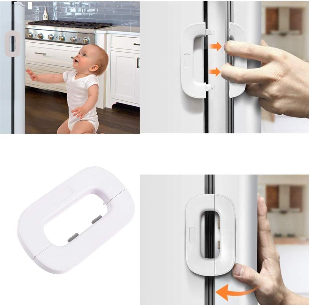 Refrigerator Lock Child Safety Refrigerator Lock Multi-Function Lock Catch with 3M Adhesive