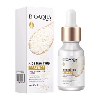 BIOAQUA Rice Raw Pulp Essence 15ml | Hydrating & Brightening Face Serum with Rice Extract & Hyaluronic Acid