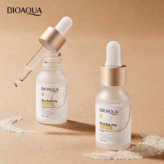 BIOAQUA Rice Raw Pulp Essence 15ml | Hydrating & Brightening Face Serum with Rice Extract & Hyaluronic Acid