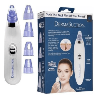 5-in-1 DermaSuction Blackhead Remover & Pore Vacuum Machine - With cell Pimple Acne Whitehead Extractor for Deep Face Cleaning