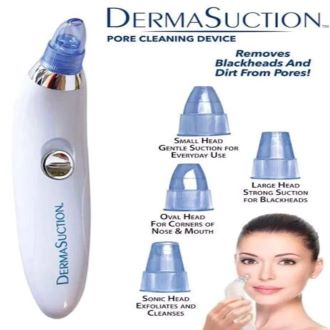 5-in-1 DermaSuction Blackhead Remover & Pore Vacuum Machine - With cell Pimple Acne Whitehead Extractor for Deep Face Cleaning