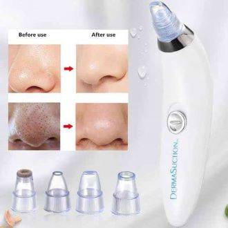 5-in-1 DermaSuction Blackhead Remover & Pore Vacuum Machine - With cell Pimple Acne Whitehead Extractor for Deep Face Cleaning