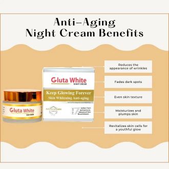 Glutawhite Best Whitening Night cream, Best for whitening, pigmentation & acne, Glutathione cream