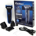 KEMEI KM-6332 3-in-1 Rechargeable Electric Shaver & Trimmer Set