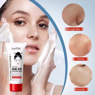 Whitening Moisturizing Cleanser for Face with gift of multani Maask– Oil Control Facial Wash for Acne-Prone Skin – Refreshing Skin Brightening Cleansing Foam – Deep Pore Cleanser with Whitening – Moisturizing Face Wash for Hyperpigmentation