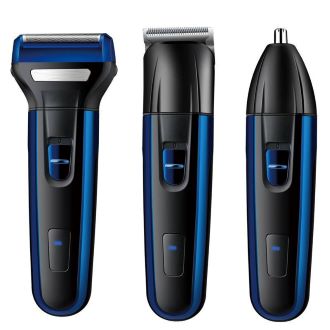 Kemei KM-6332 3-in-1 Rechargeable Electric Shaver & Trimmer Set