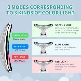 Digital Face & Neck Massager – 3-in-1 EMS Lifting & Vibration Beauty Device with Hot Compress