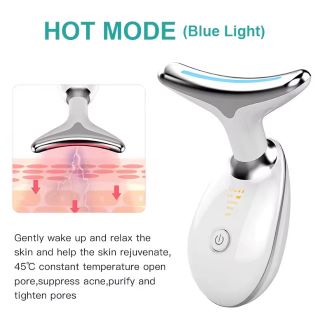Digital Face & Neck Massager – 3-in-1 EMS Lifting & Vibration Beauty Device with Hot Compress