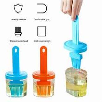 Silicone Oil Bottle with Brush – Refillable Mini Dispenser for Cooking, BBQ & Baking